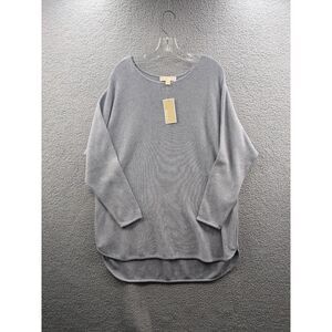 NWT Michael by Michael Kors Pearl Heather Gray Women's 1X Tunic Sweater